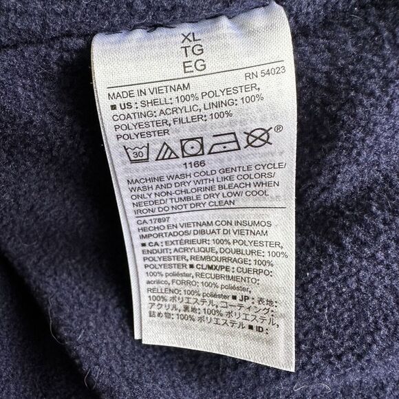 Old Navy Blue Fleece Puffer Vest XL | Cozy Quilted Winter Hiking Layer Gorpcore - Picture 7 of 8